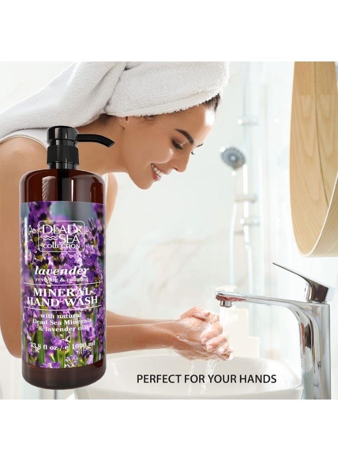 Dead Sea Collection Hand Soap Pump Lavender - Moisturizing Hand Wash Liquid with Dead Sea Minerals and Lavender Oil, Reviving, Calming - Pack of 2 (33.8 Fl Oz Each) - 67.6 Fl Oz Total - Image 3